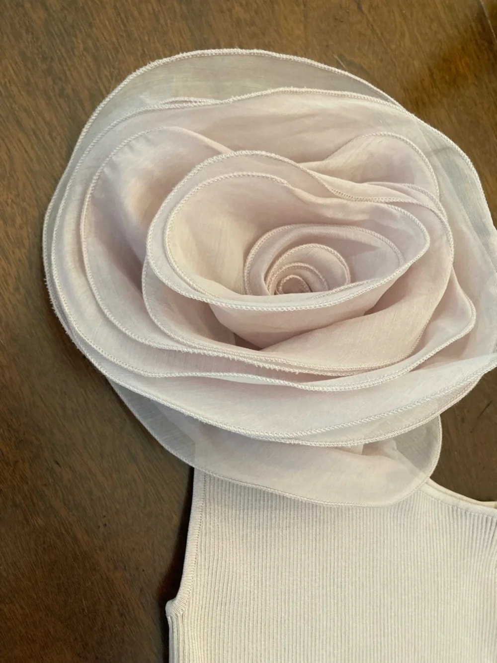 ZARA Lavender 3D Big Flower One Shoulder Top - Picture 4 of 13
